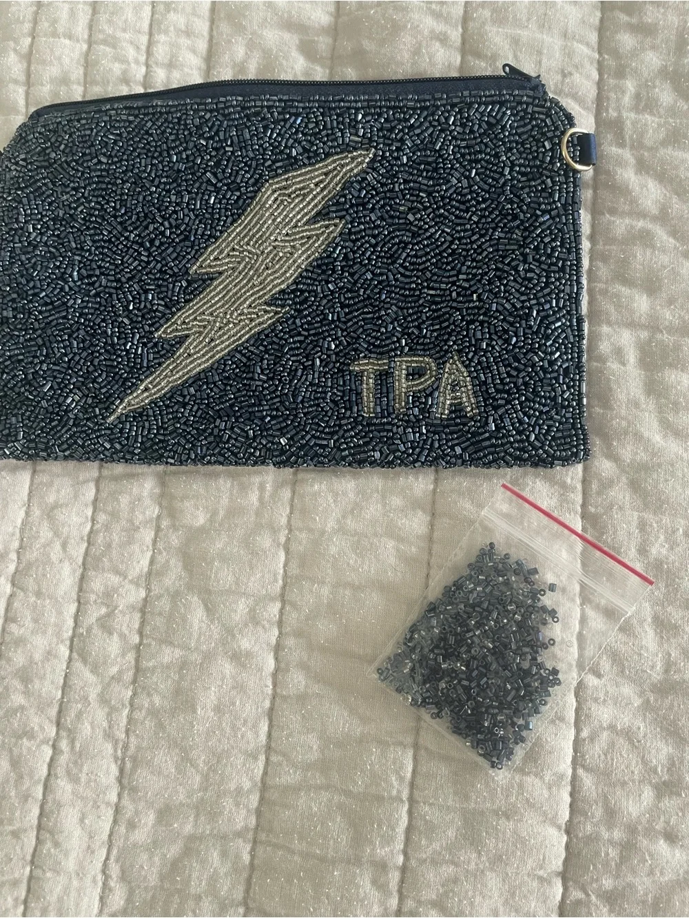 Tampa Bay Lightning beaded Wristlet Clutch